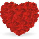 heart of roses Icon