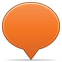 social balloon color orange Icon