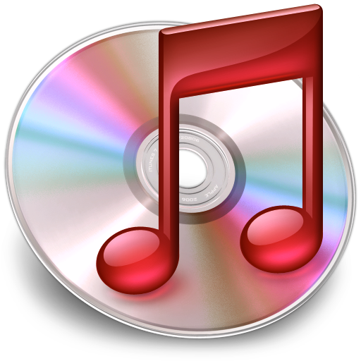 iTunes red Vector Icons download in SVG,
