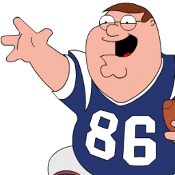 Peter Griffin Football zoomed Icon