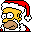 Simpsons Family Santa Homer Icon