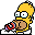 Homertopia Homer sucking on a beer Icon