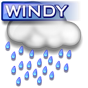 Windy rain Icon