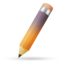 pencil orange purple Icon