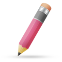 pencil pink Icon