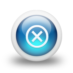 Glossy 3d blue delete Icon
