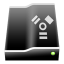 Black FirewireDrive Icon