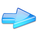 Action arrow blue flat right Icon