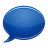 blue speech bubble 48 Icon