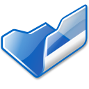 Folder blue open Icon