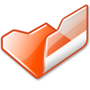 Folder orange open Icon