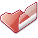 Folder red open Icon