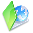 Folder web green Icon