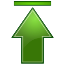 Actions green arrow up top Icon
