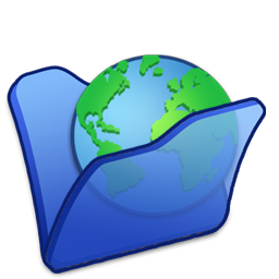 Folder blue internet Icon