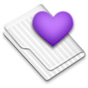 Favorites Purple White Icon