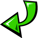 Green Left Arrow Icon