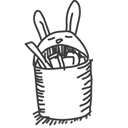 recycle bin rabbit full Icon