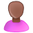 user female black pink bald Icon