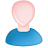 user male white blue bald Icon