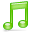 Music Green Icon
