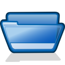 folder blue open Icon
