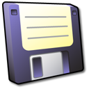 Floppy Disk Black Icon