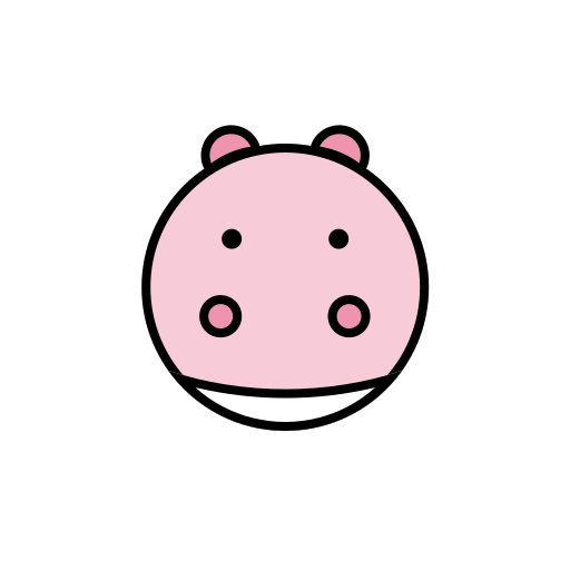 Animal icon - color - hippo Icon