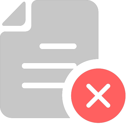 Material rejection style Icon