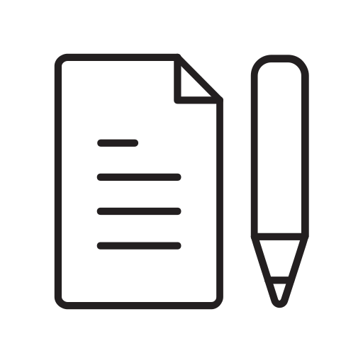 Paper and pen_2px Icon