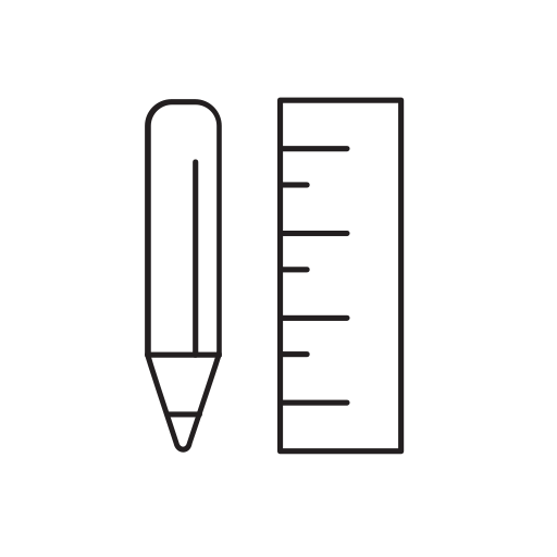 Pen and ruler _1px Icon