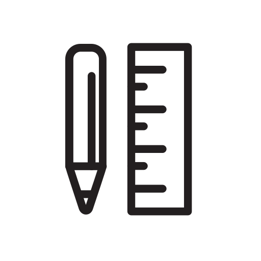 Pen and ruler_3px Icon