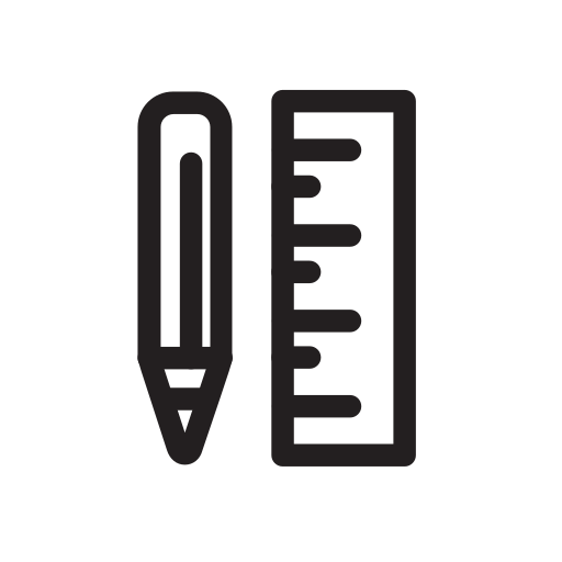 Pen and ruler_4px Icon