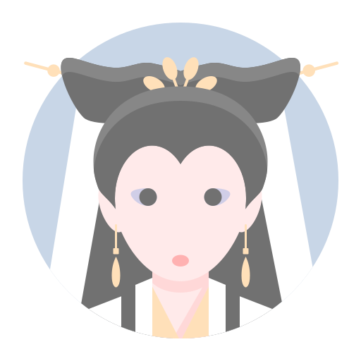 Ancient style, ancient costume, white lady Icon
