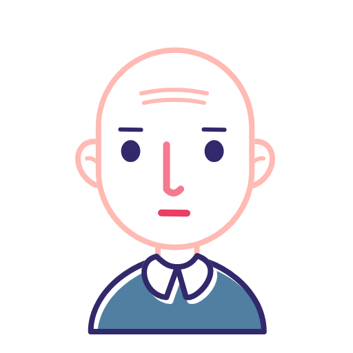 Bald man linear Icon