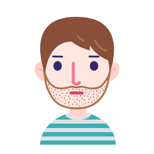 Facial bearded man Icon