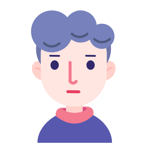 Facial curly man Icon