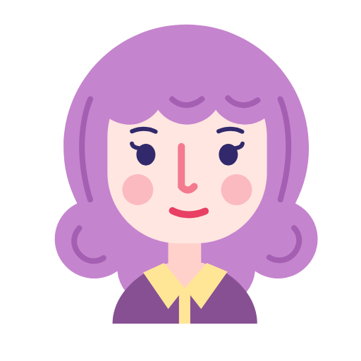 Facial curly purple Icon