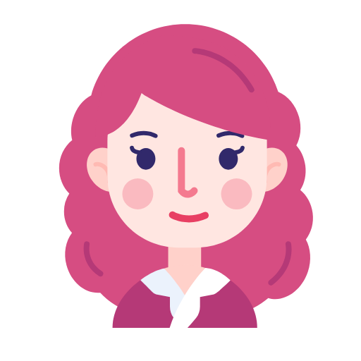 Facial long curly hair Icon