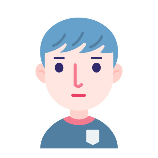 Facial men's blue Icon