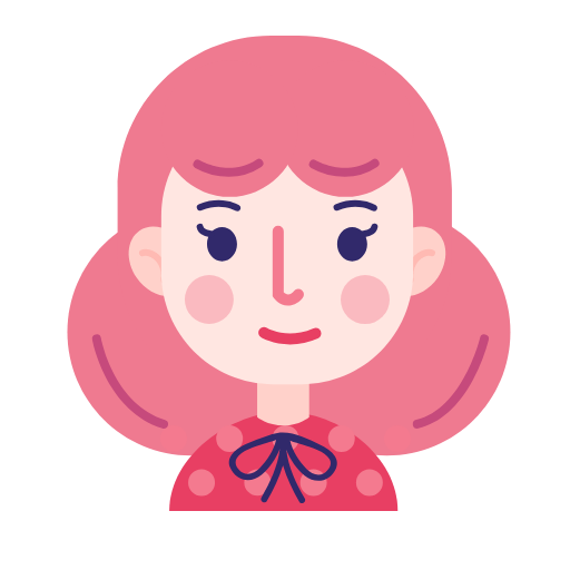 Facial red long hair Icon