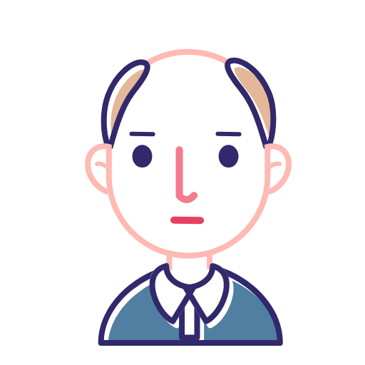 Linear bald man Icon