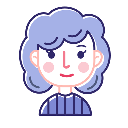 Linear curly blue Icon