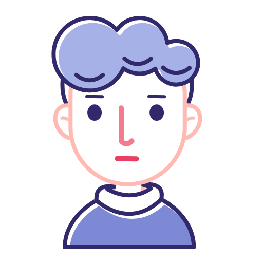 Linear curly man Icon