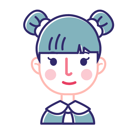 Linear little girl Icon