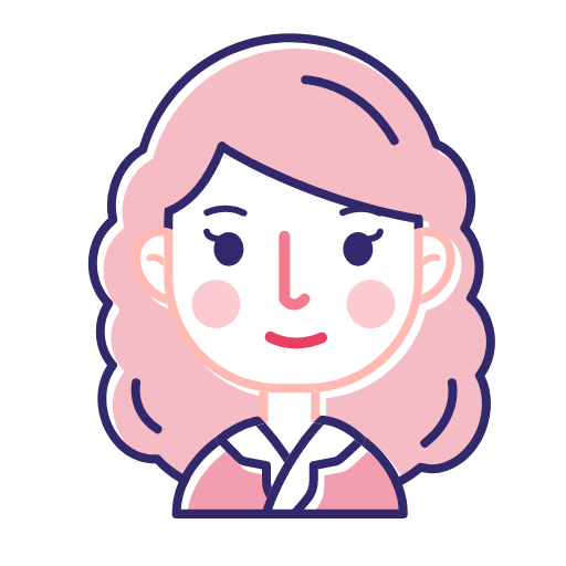 Linear long curly hair Icon