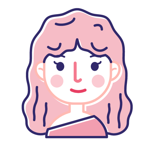Linear long hair Icon
