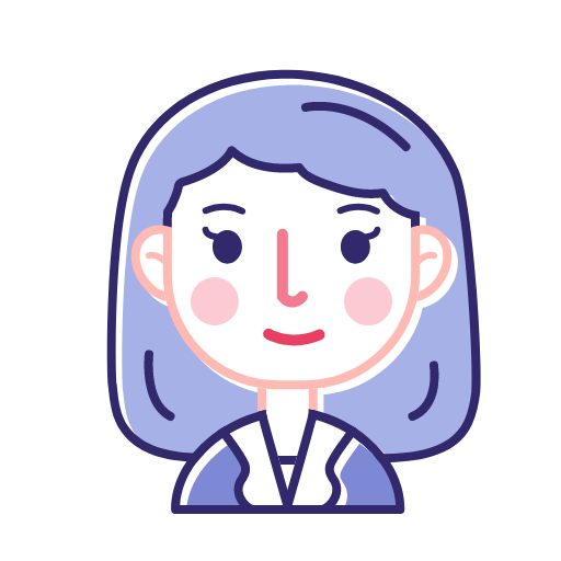 Linear medium long hair Icon