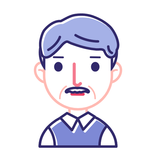 Linear old man Icon