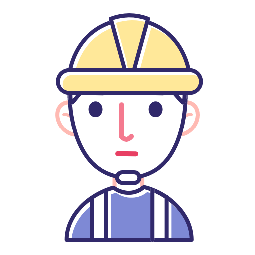 Linear worker male Icon